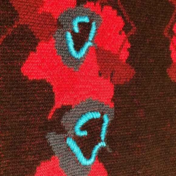 Shanghai Tang Gingko Cashmere + Wool Knit Dress in Black, Red, Blue Size EU M - Picture 4 of 14